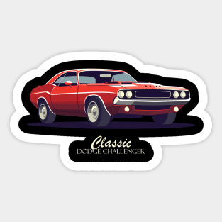 Challenger Classic srt Muscle Car Sticker